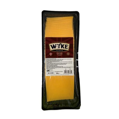 CHEDDAR NARANJA WYKE 9M LONCHAS 500 GR