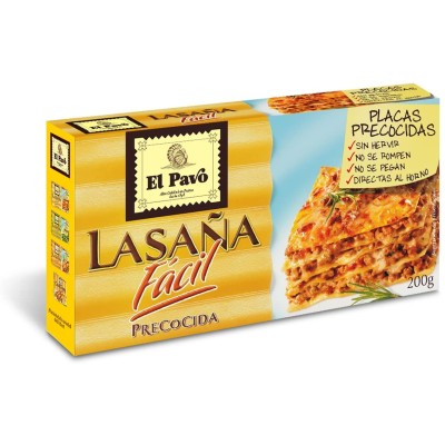 PLACAS LASAÑA EL PAVO 200 GR PLACAS LASAÑA EL PAVO 200 GR
