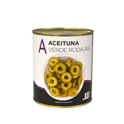ACEITUNA VERDE RODAJAS LATA 3KG ACEITUNA VERDE RODAJAS LATA 3KG