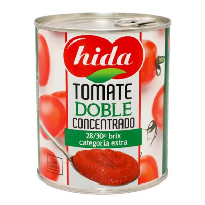 TOMATE DOBLE CONC.HIDA LATA 800G. TOMATE DOBLE CONC.HIDA LATA 800G.