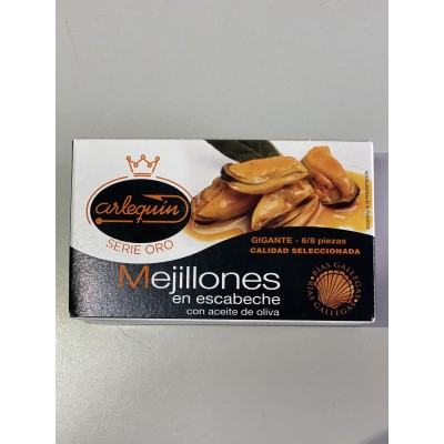 MEJILLONES ESCABECHE6-8 120 GR ARLEQUIN MEJILLONES ESCABECHE6-8 120 GR ARLEQUIN