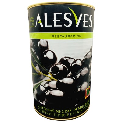 ACEITUNAS NEGRA DESHUESADAS ALESVES 3K. ACEITUNAS NEGRA DESHUESADAS ALESVES 3K.