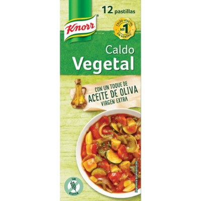 CALDO VEGETAL PASTILLAS KNORR 12 P 120 GR CALDO VEGETAL PASTILLAS KNORR 12 P 120 GR