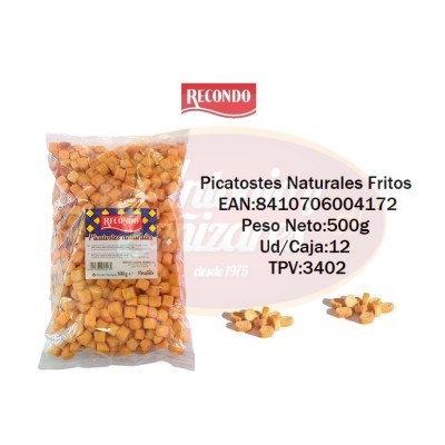 PICATOSTES CUBICO TOSTADO NATURAL 500GR