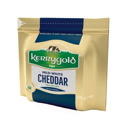 CHEDDAR BLANCO MILD KERRYGOLD 200G.X12