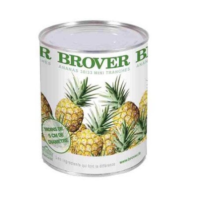MINI PIÑAS RODAJAS BROVER 850ML.