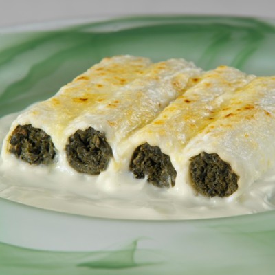 CANELON ESPINACA QUESO AZUL PASAS Y PIÑONES 30 UND