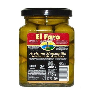 TARRO CRISTAL ACEITUNA RELLENA GIGANTE 210 GR