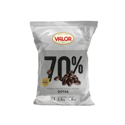 COBERT. CHOCO 70% GOTAS VALOR 2.5KG