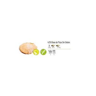 BASE PIZZA (sin gluten) (C/15U)