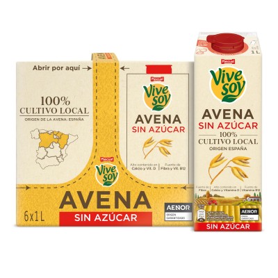 VIVESOY EDGE 1L AVENA PLUS S/AZUCAR C6